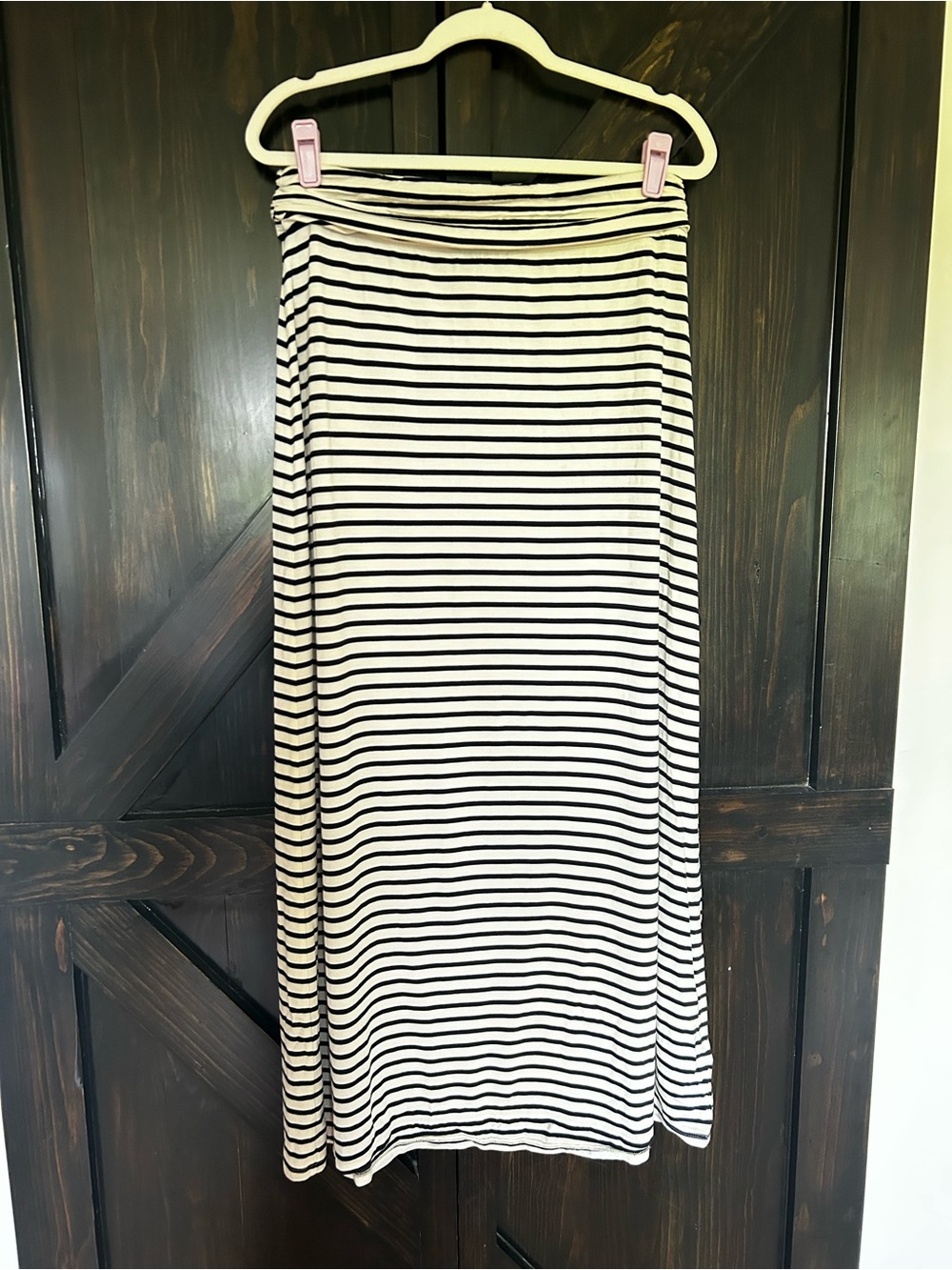 J.Crew Navy and White Striped Maxi Skirt - Picture 1 of 7